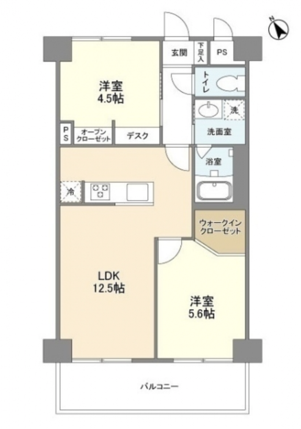 バーチの床、素足で感じる。の間取り図