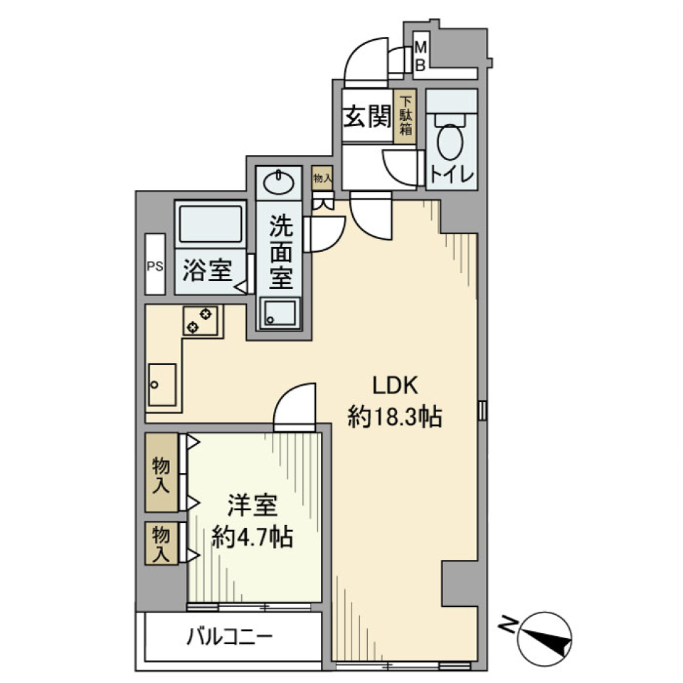 パークシティ横浜吉野町　302号室の間取り図