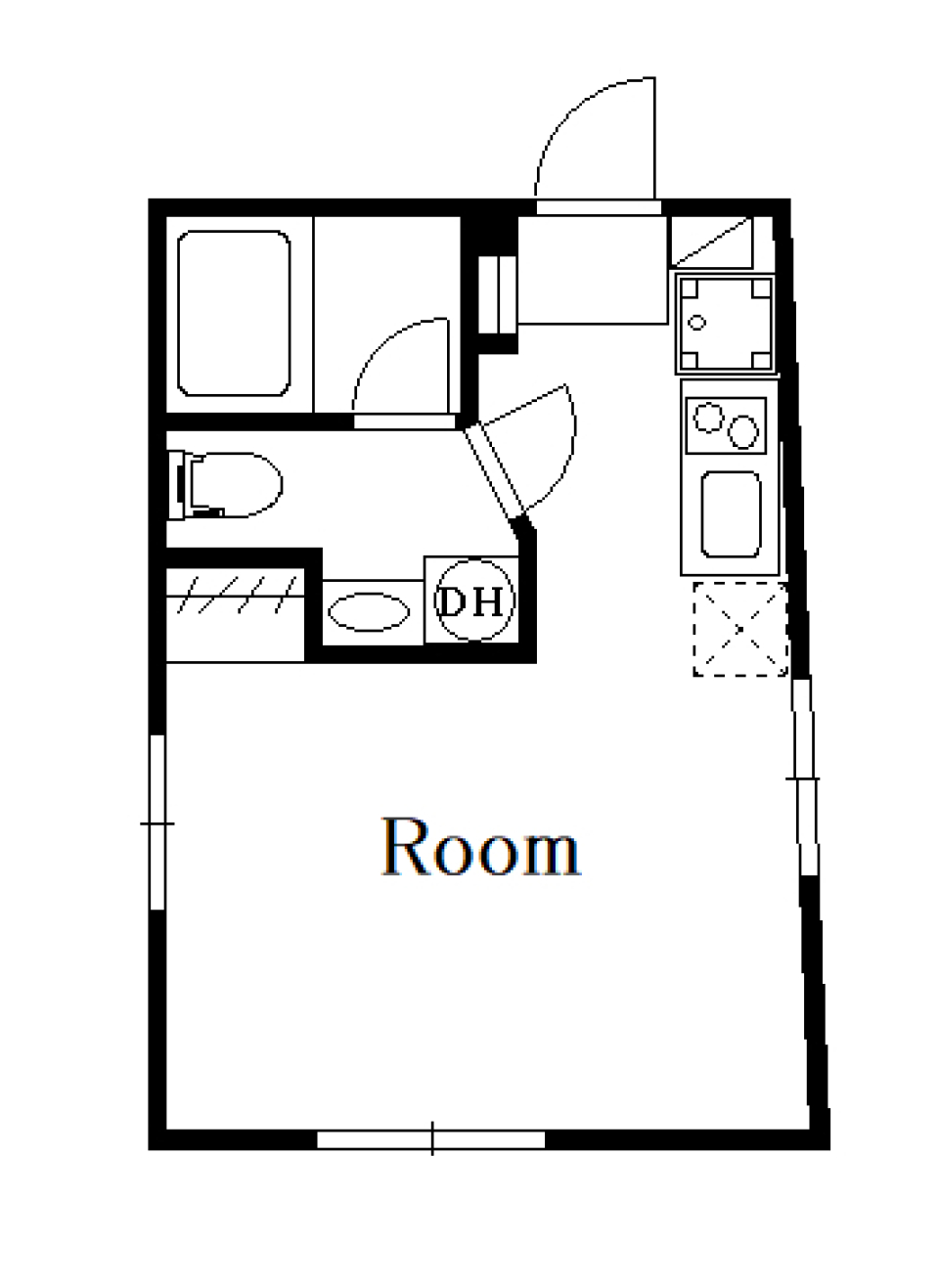 ペルレ　２０１号室の間取り図