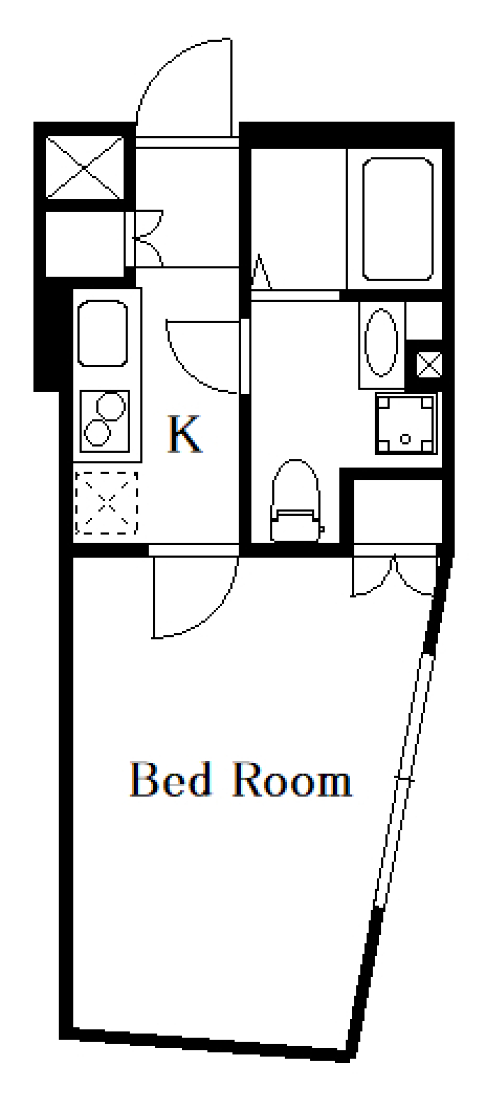 VERITAS EIFUKUCHO　４０１号室の間取り図