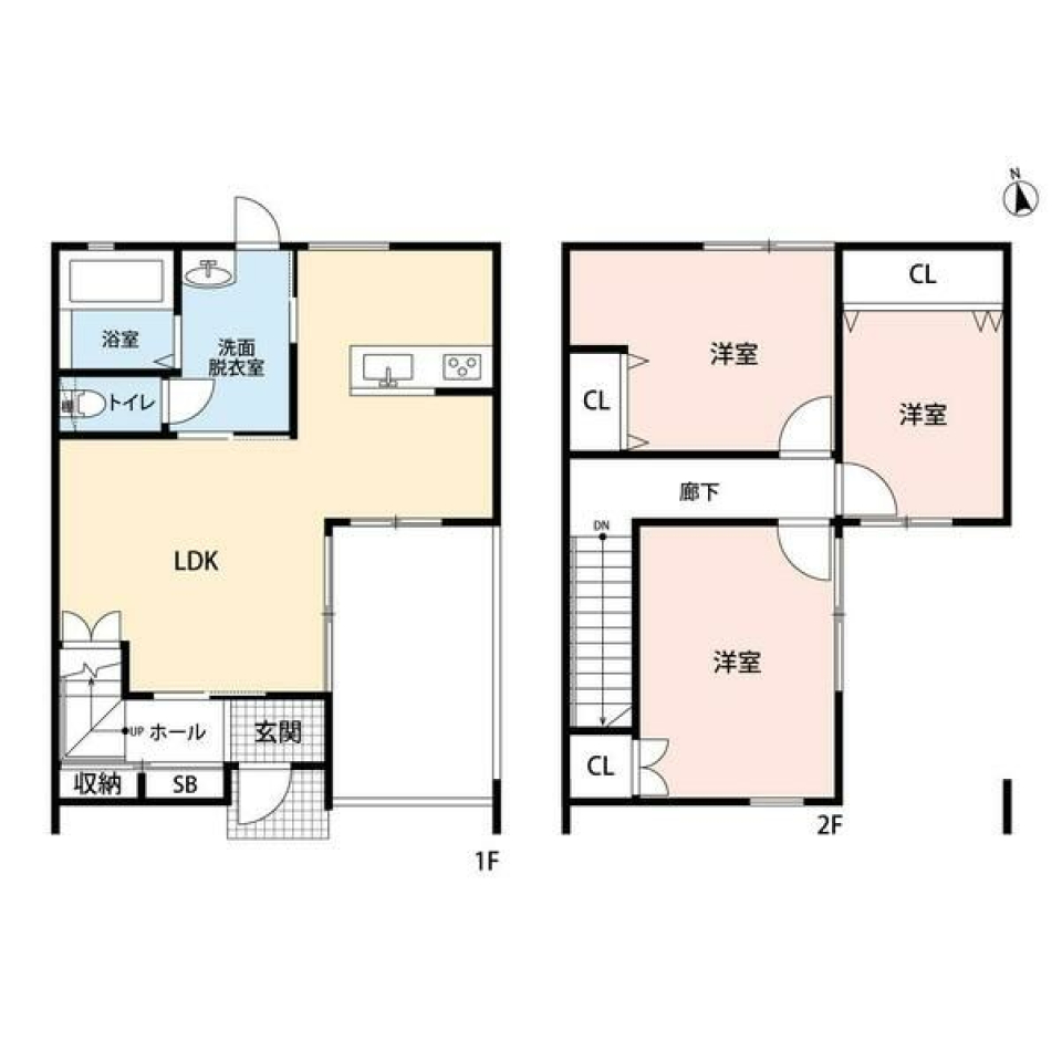 家族でのびのび戸建て生活［新築］の間取り図