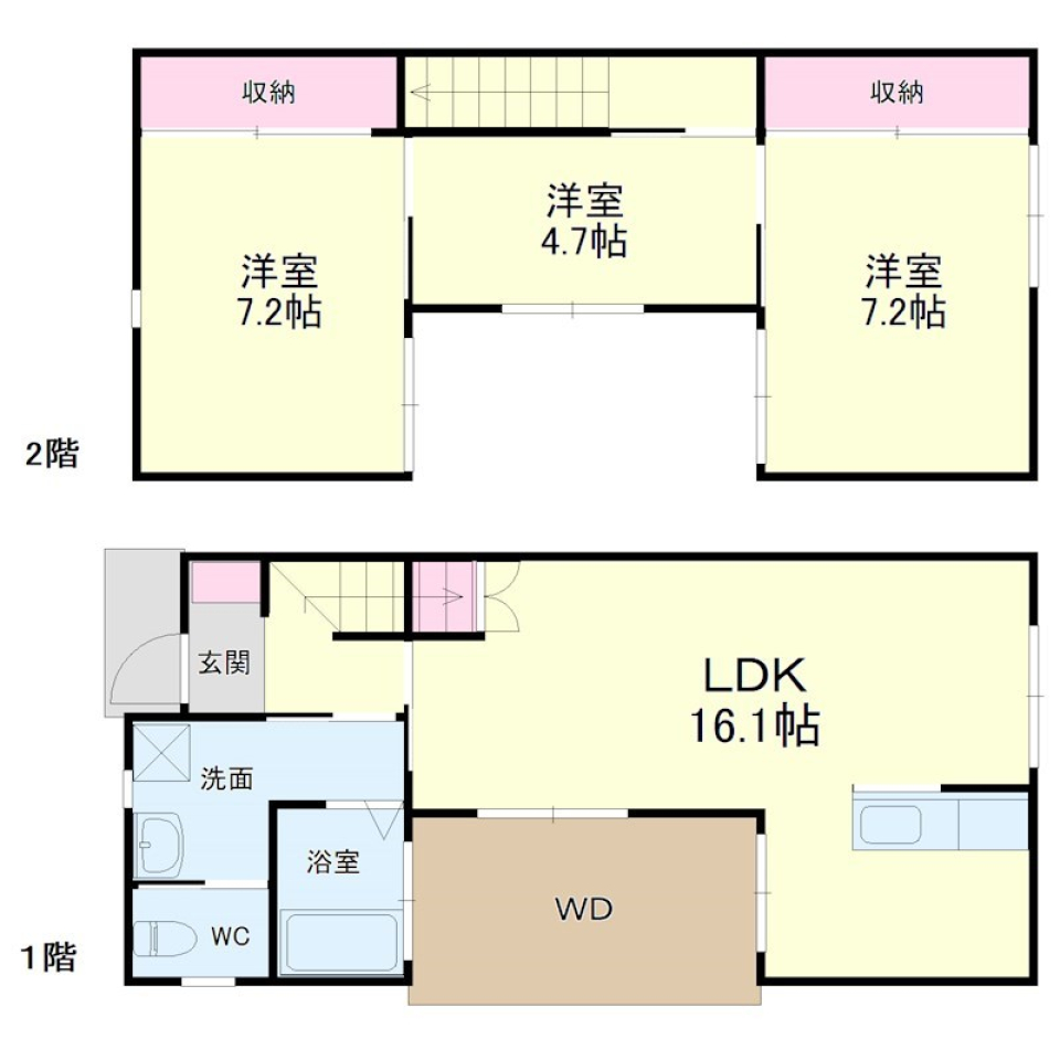 家族でのんびりとした休日を！の間取り図