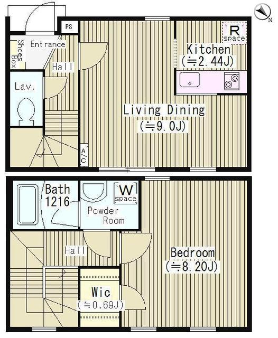 ファレール参宮橋　104号室［ペット可］の間取り図