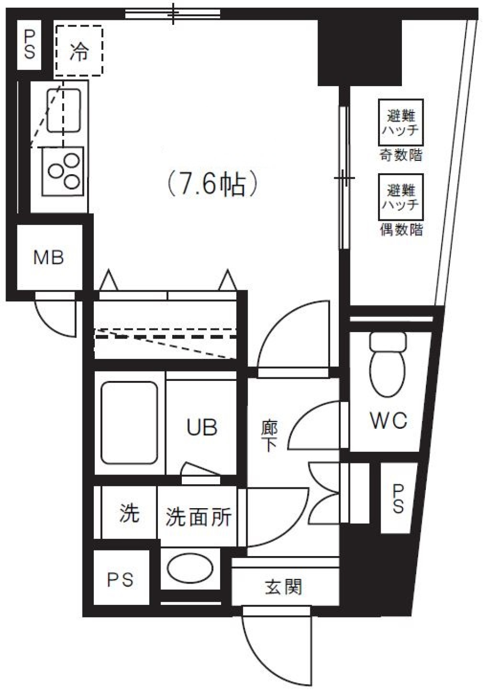 フォレストヒルズ立川　703号室の間取り図