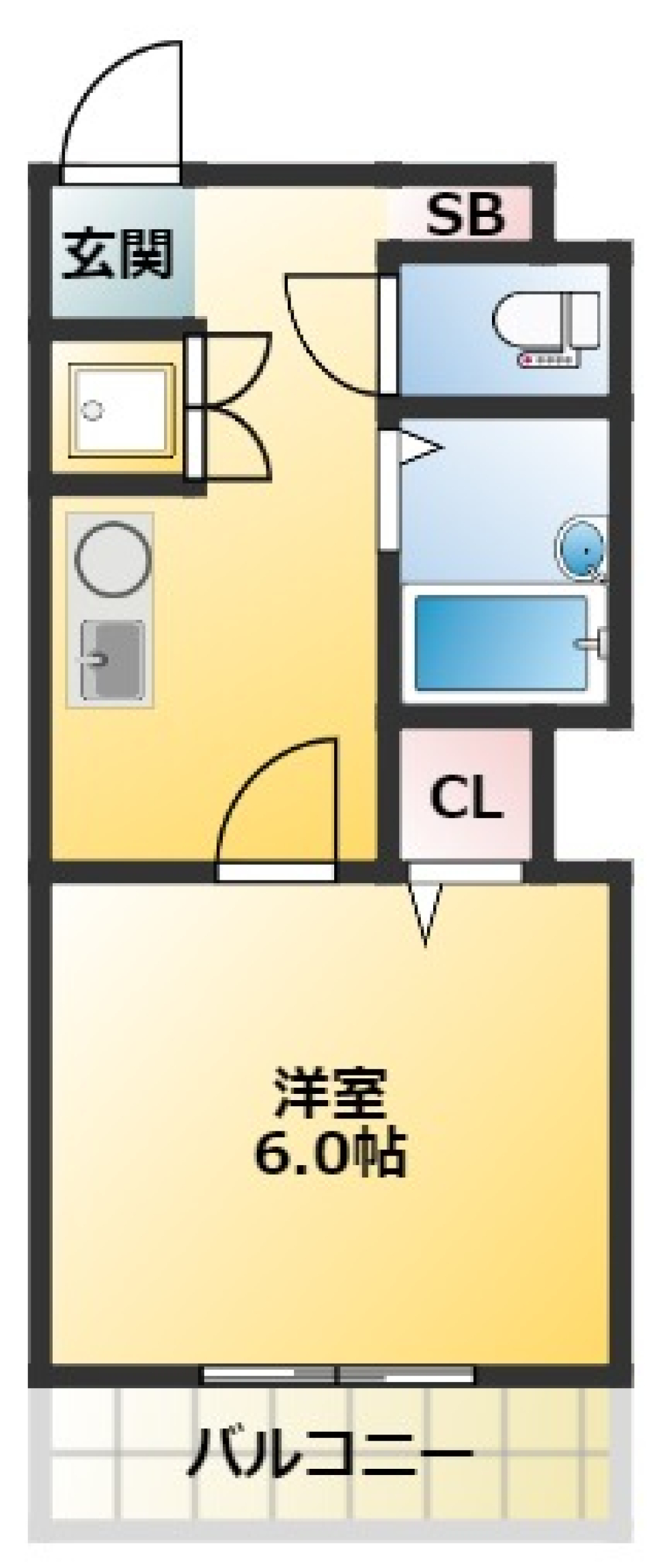 カルミア目黒　202号室の間取り図