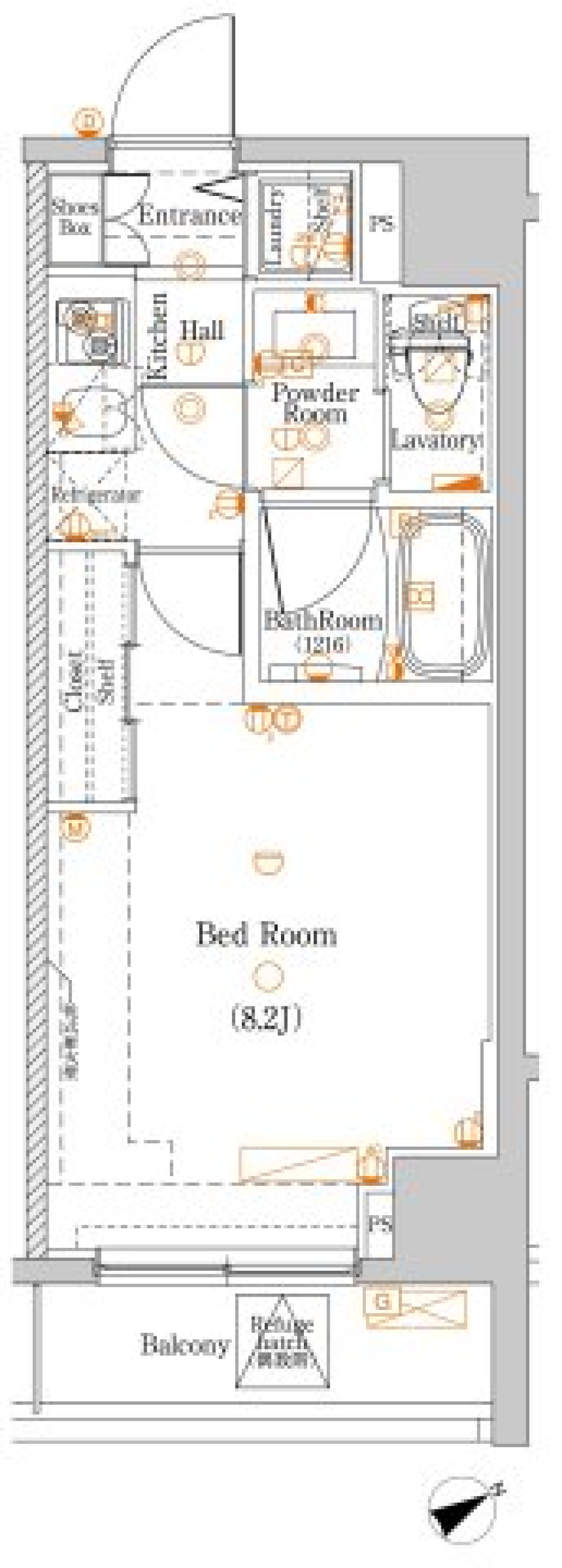 DIPS板橋駅前公園　902号室［ペット可］の間取り図