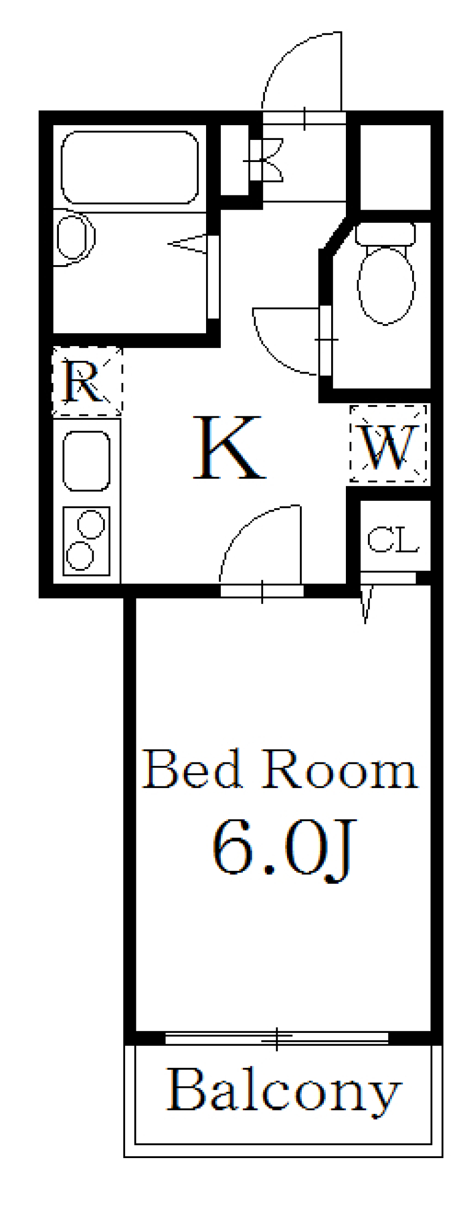 エクセレント野方　202号室の間取り図