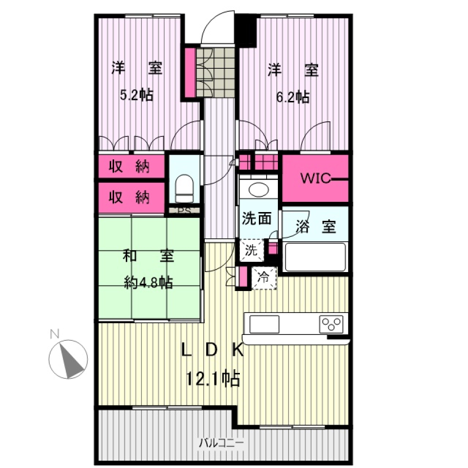 Ｄ'クラディアひばりヶ丘RESIDENCE　403号室の間取り図