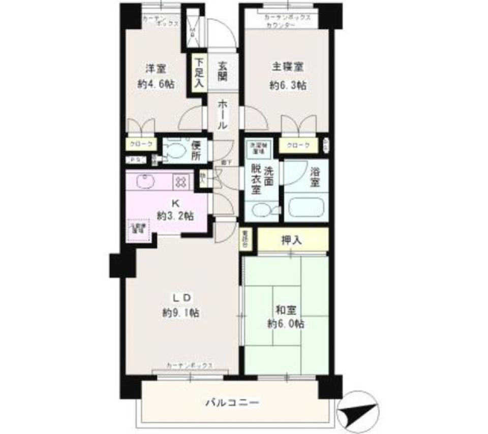 ＰＡＲＫ　ＮＥＷＰＯＲＴ　202号室の間取り図