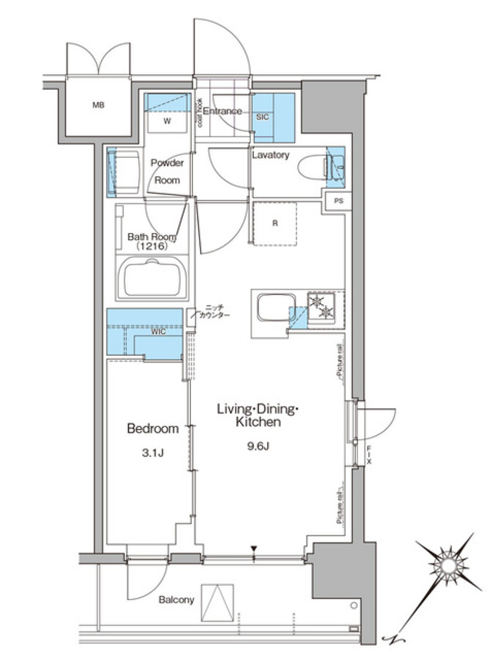 ルフォンプログレ西大井プレミア　406号室［ペット可］の間取り図