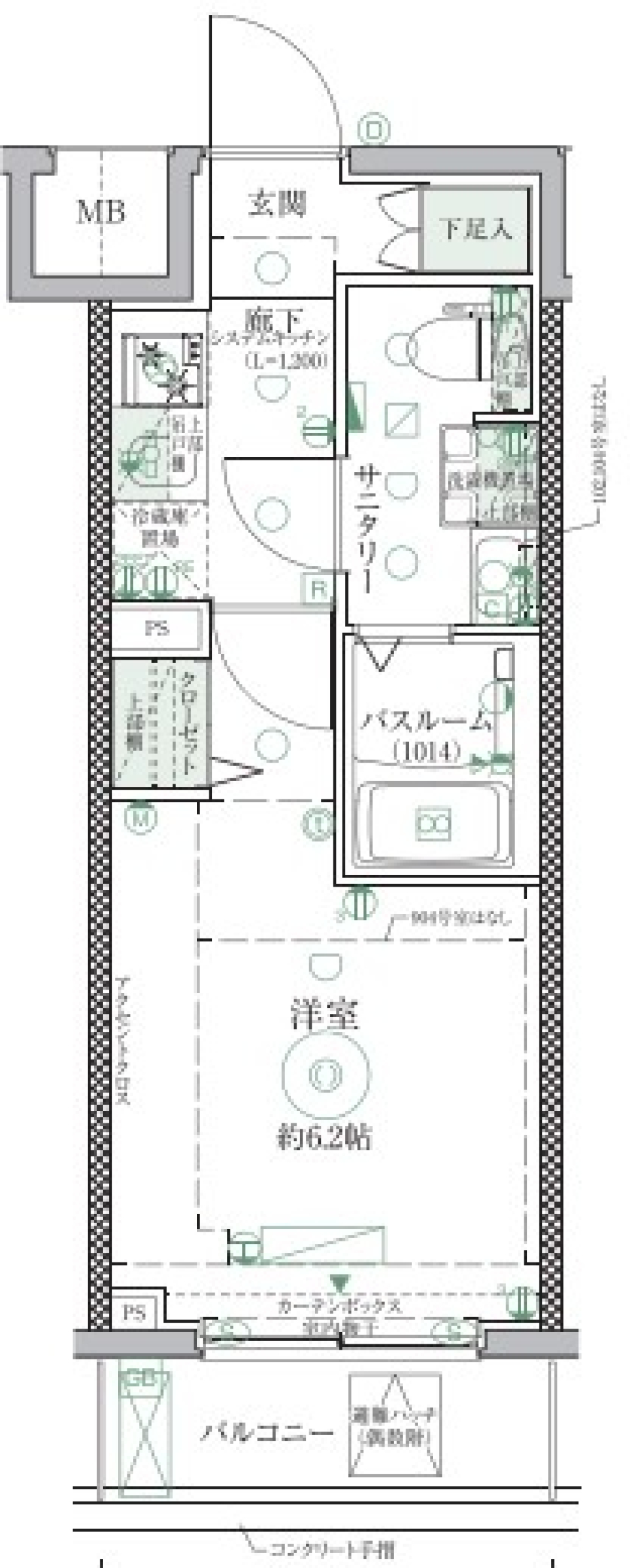 クレヴィスタ北綾瀬　５０４号室［ペット可］の間取り図