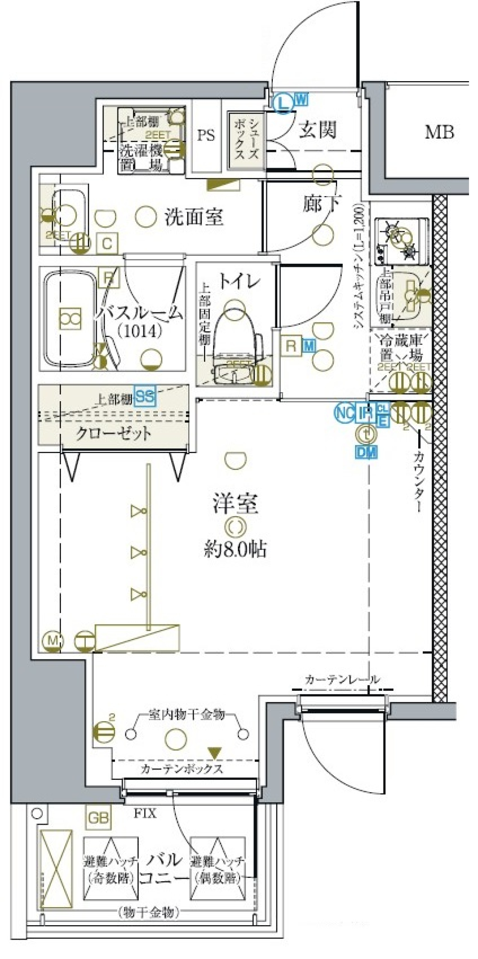 クレヴィスタ亀戸Ⅳ　1005号室［ペット可］の間取り図