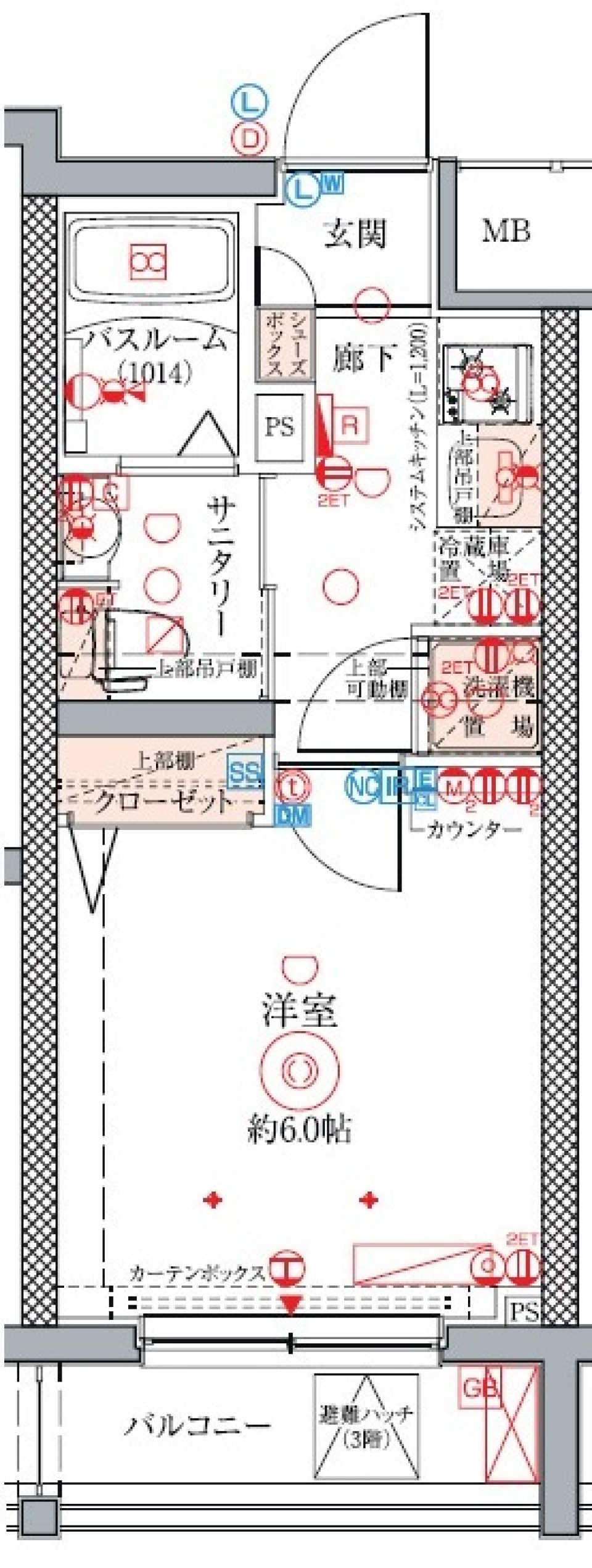 クレヴィスタ方南町Ⅱ　206号室の間取り図