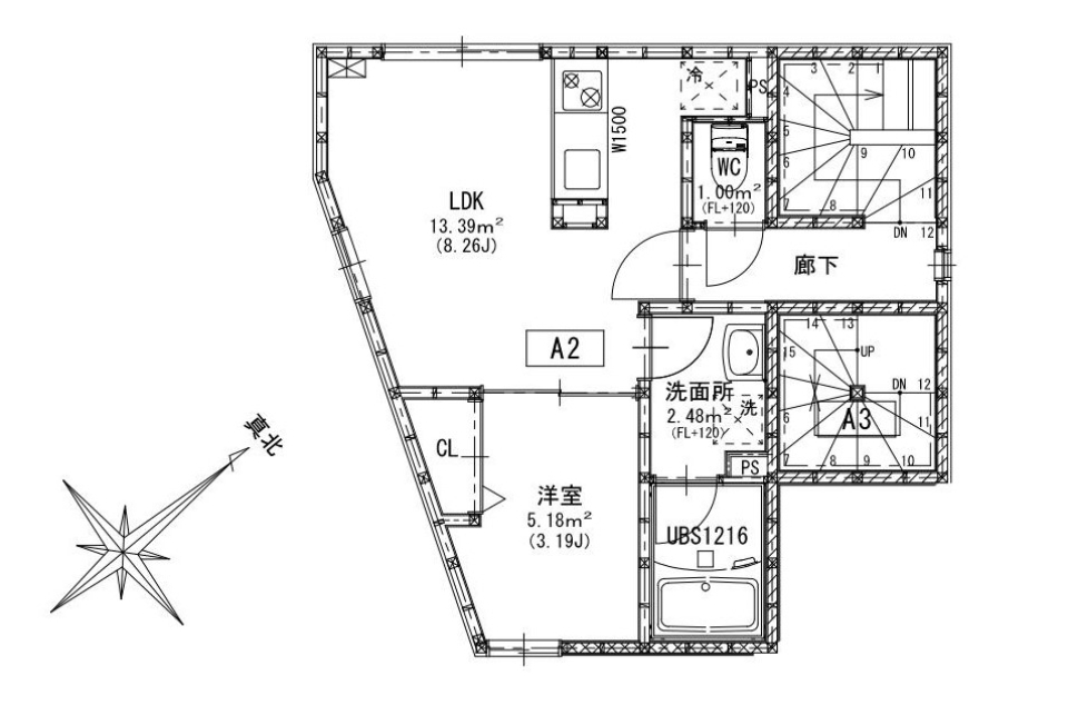 FAIR阿佐ヶ谷　201号室［新築］の間取り図