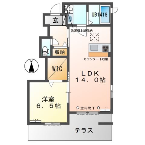 1～2人暮らしにぴったりな１LDK