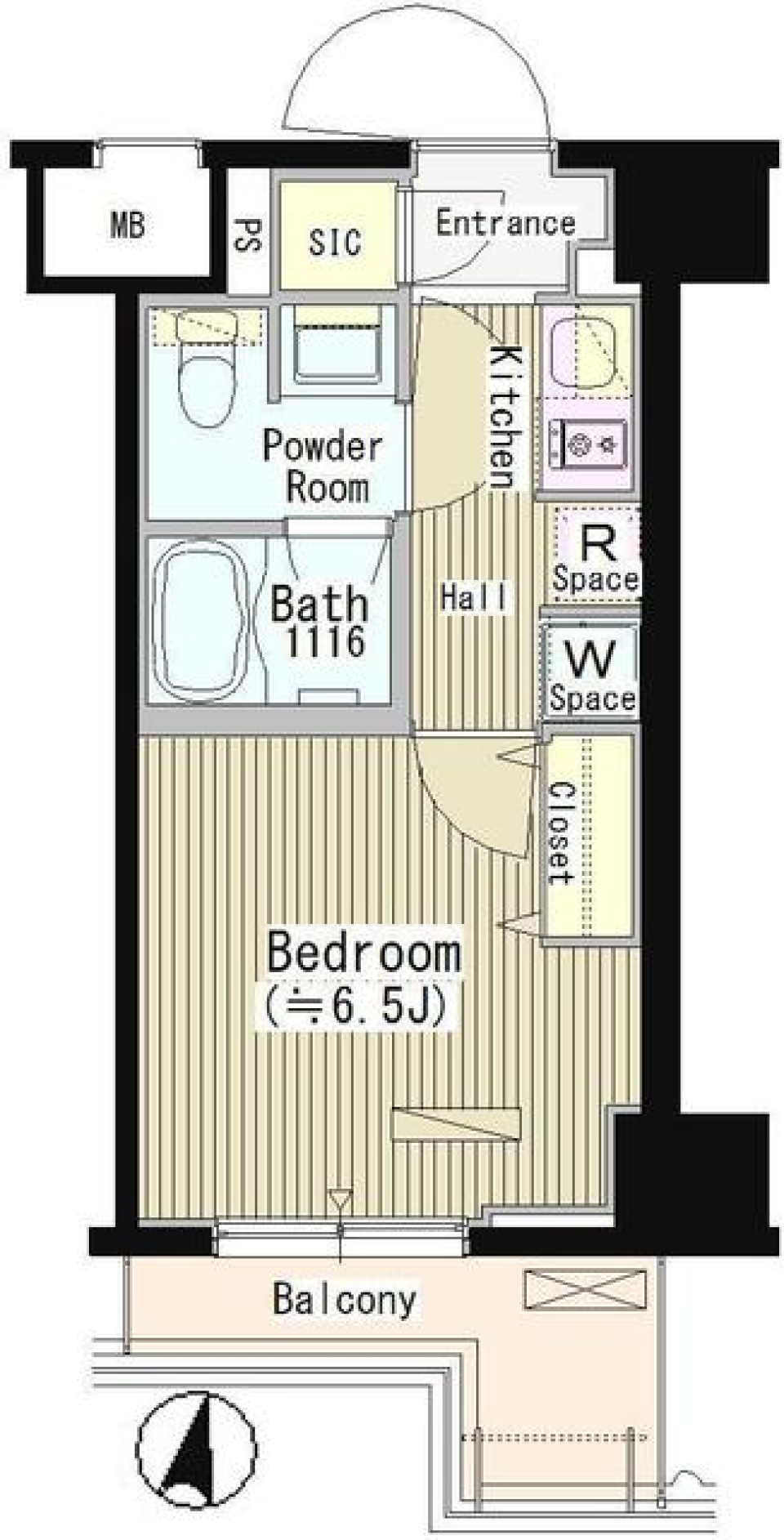 パークアクシス蒲田弐番館　1004号室［ペット可］の間取り図