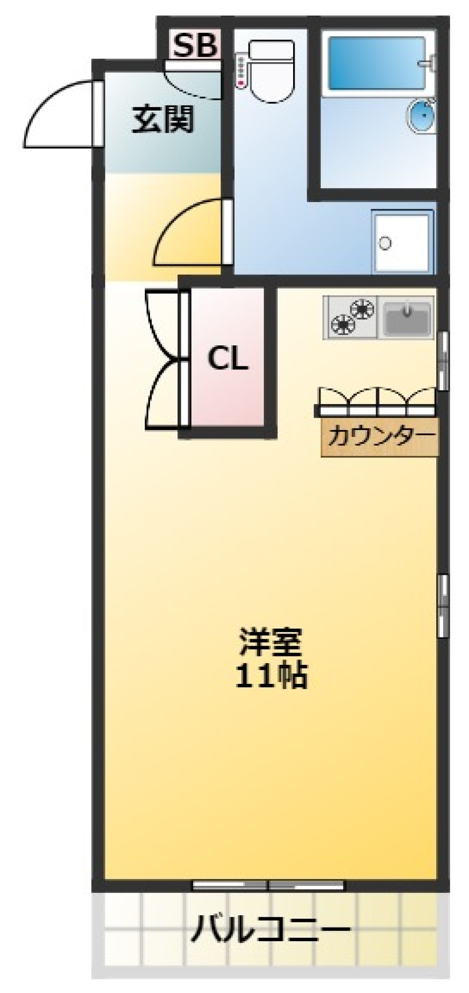 T.APARTMENT　3C号室の間取り図