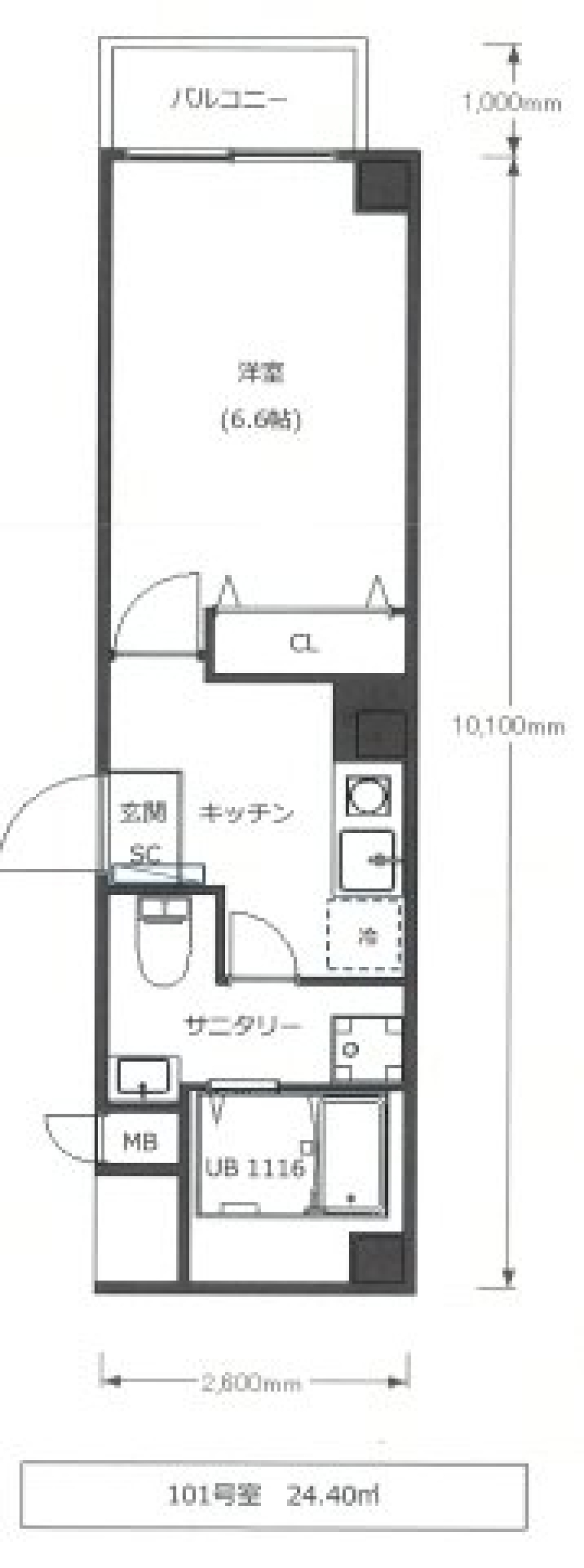 Lotso京成立石　101号室［ペット可］の間取り図