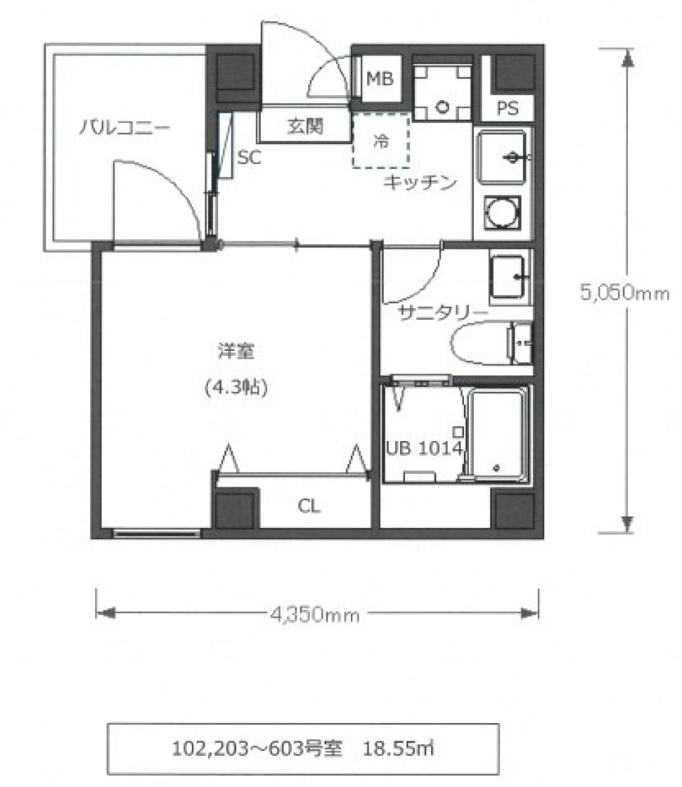 Lotso京成立石　503号室［ペット可］の間取り図