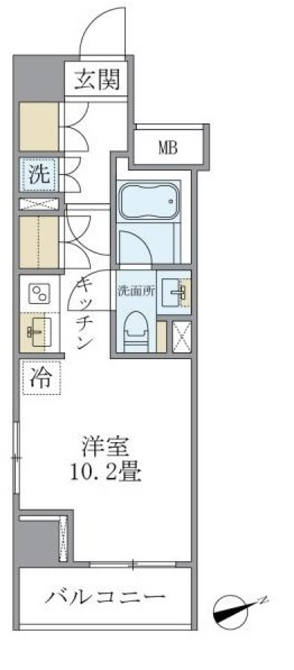Ｂｒｉｌｌｉａ　ｉｓｔ　銀座東　1004号室の間取り図
