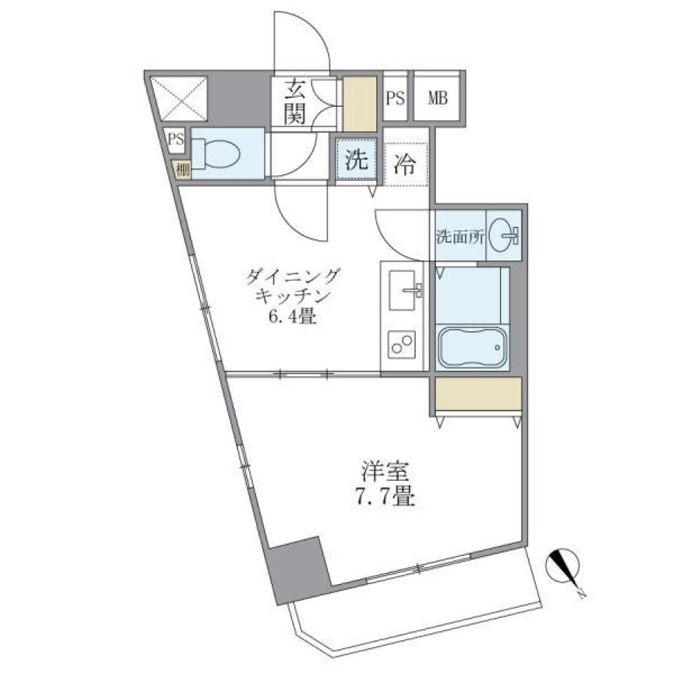 ＫＤＸレジデンス元浅草　1104号室の間取り図