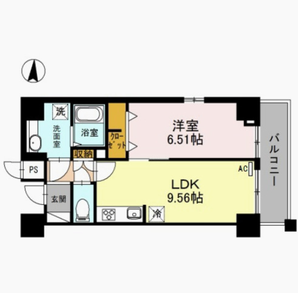 シャルム亀戸　401号室の間取り図