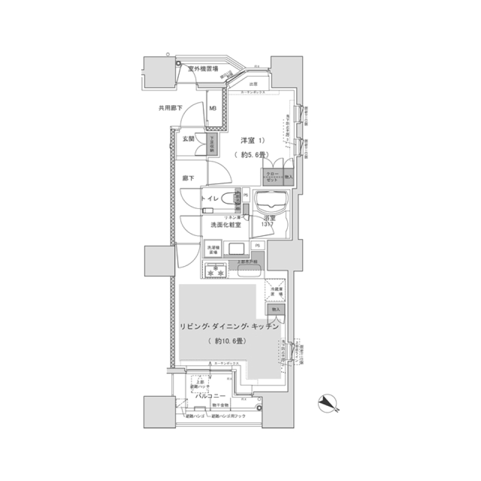 パークハウス駒込六義園　506号室の間取り図