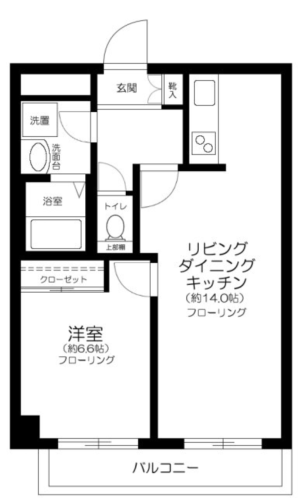 ソフィア中落合　302号室の間取り図