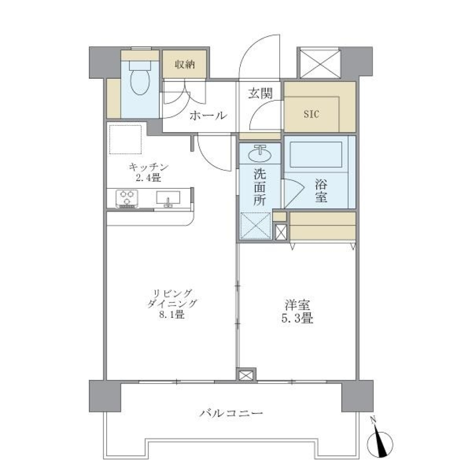 プレミアコンフォート西荻窪　215号室の間取り図