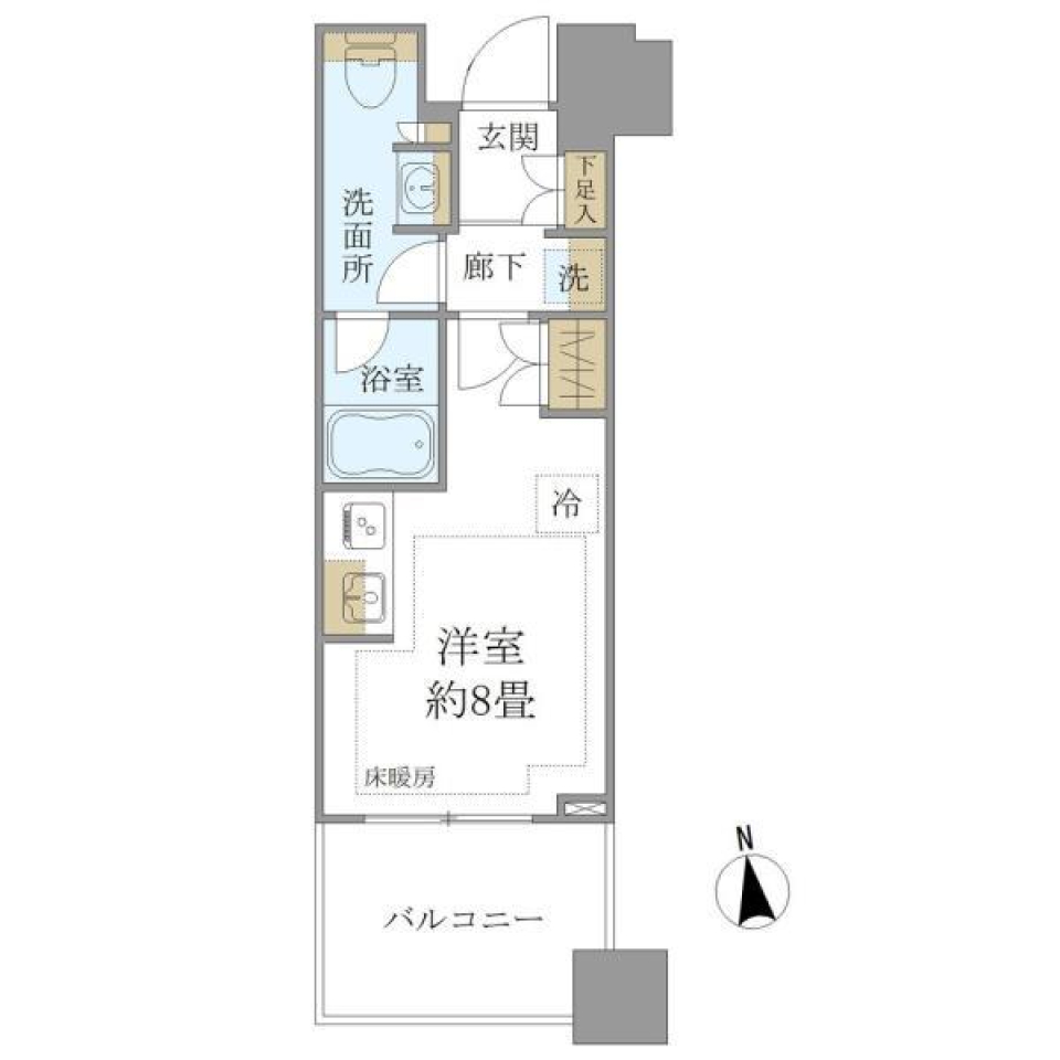 白金ザ・スカイ西棟　W907号室の間取り図