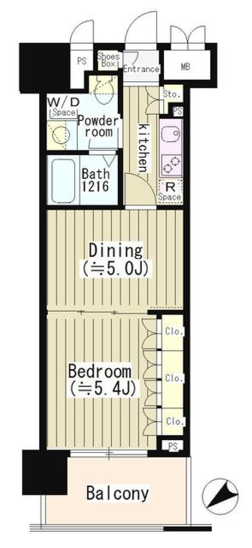 アーレア戸越公園　604号室の間取り図
