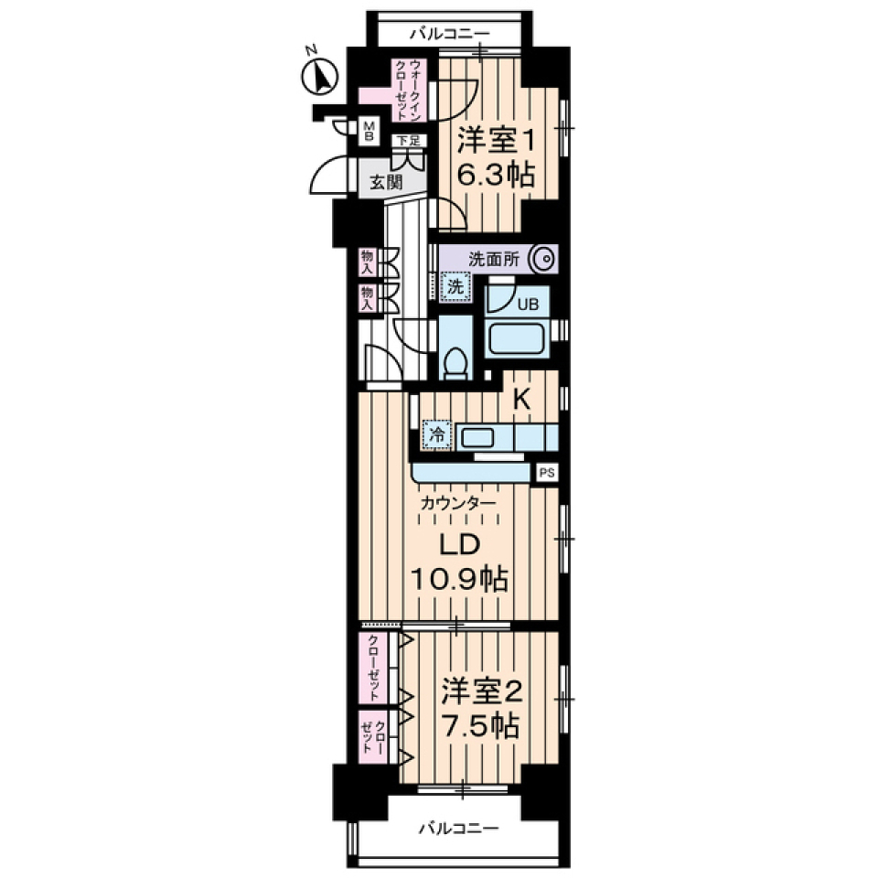 フォレストフローラ　1104号室の間取り図