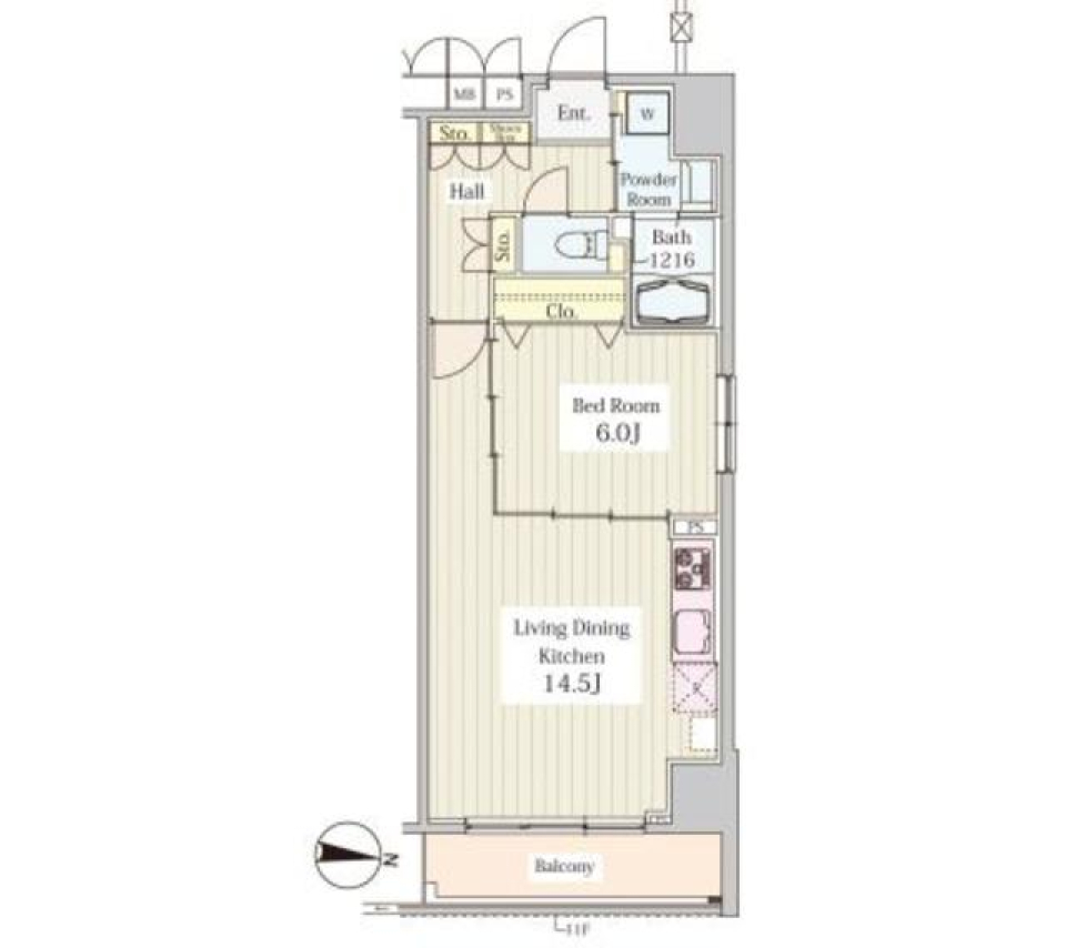 ヒュペリオン東陽町　５０３号室の間取り図