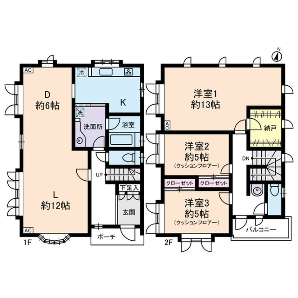 佐藤邸　1号室の間取り図