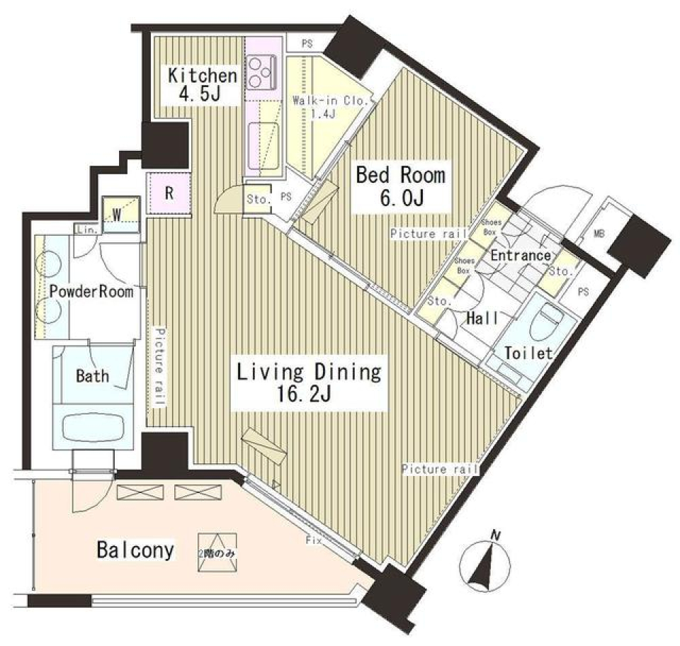 パークアクシス恵比寿　319号室［ペット可］の間取り図