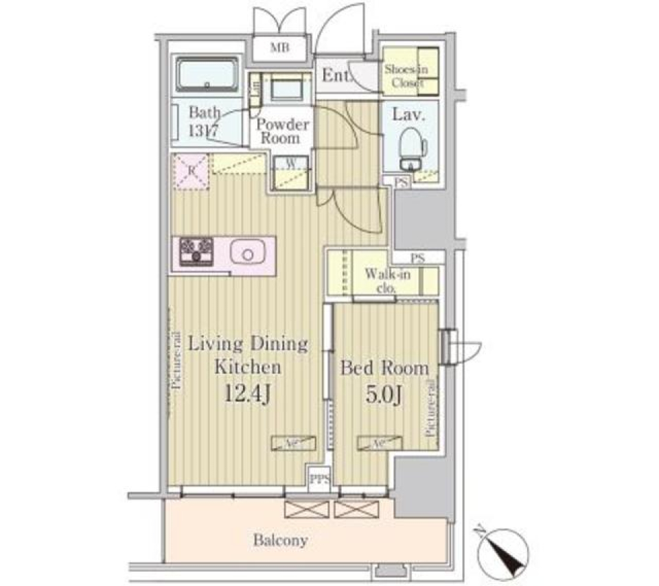パークアクシス御茶ノ水　204号室の間取り図