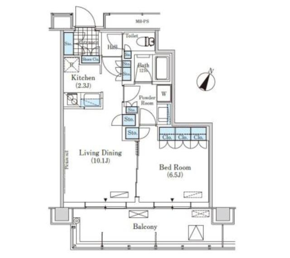 メルクマール京王笹塚レジデンス　1512号室の間取り図