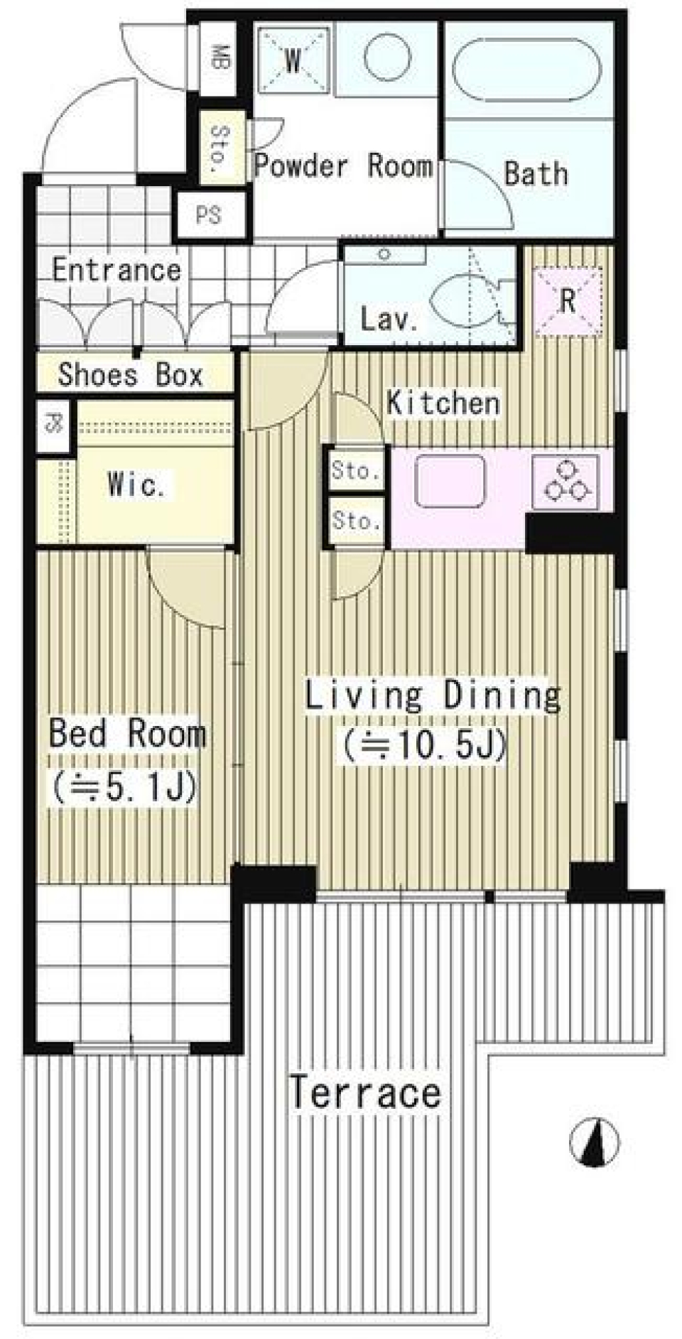 エル・セレーノ南麻布　101号室の間取り図