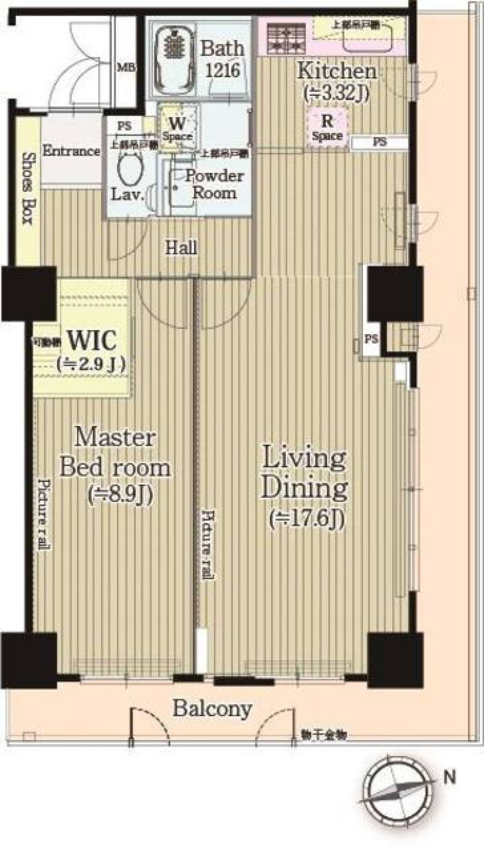 パーク・アヴェニュー神南　501号室の間取り図