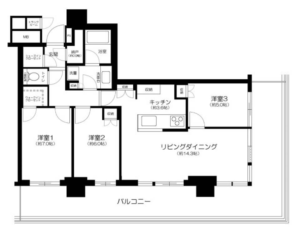 Ｂrillia　有明　CityTower　1109号室の間取り図