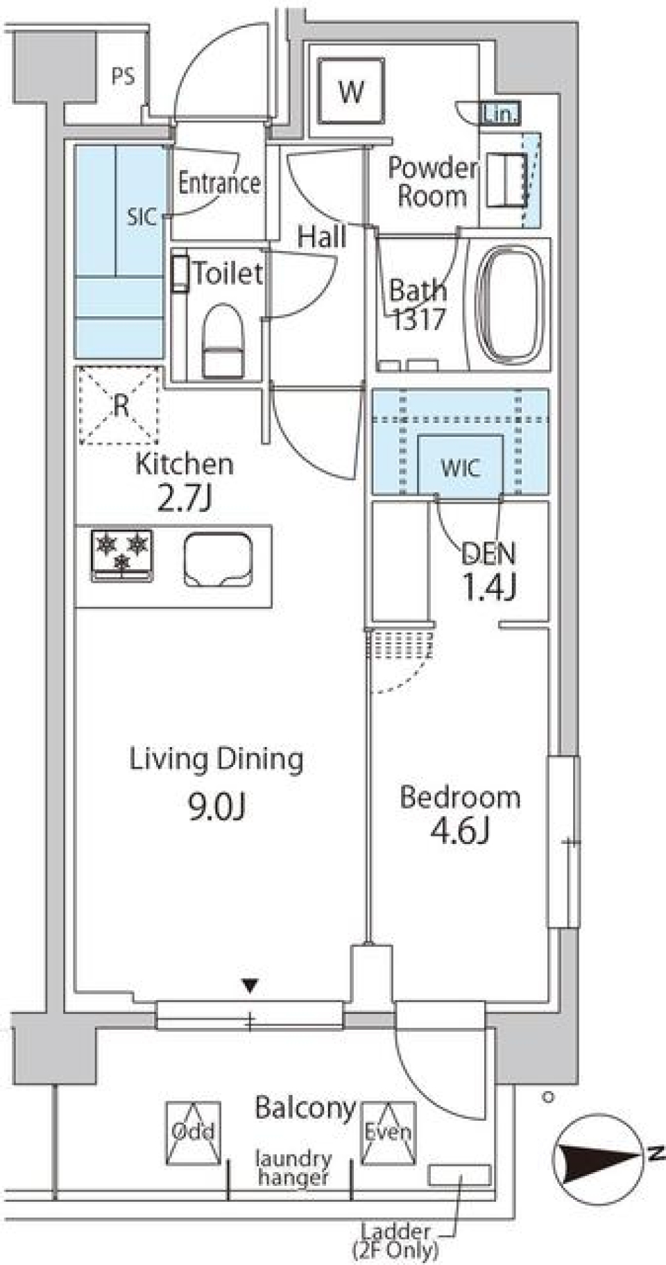グリーンレジデンス赤坂　316号室の間取り図