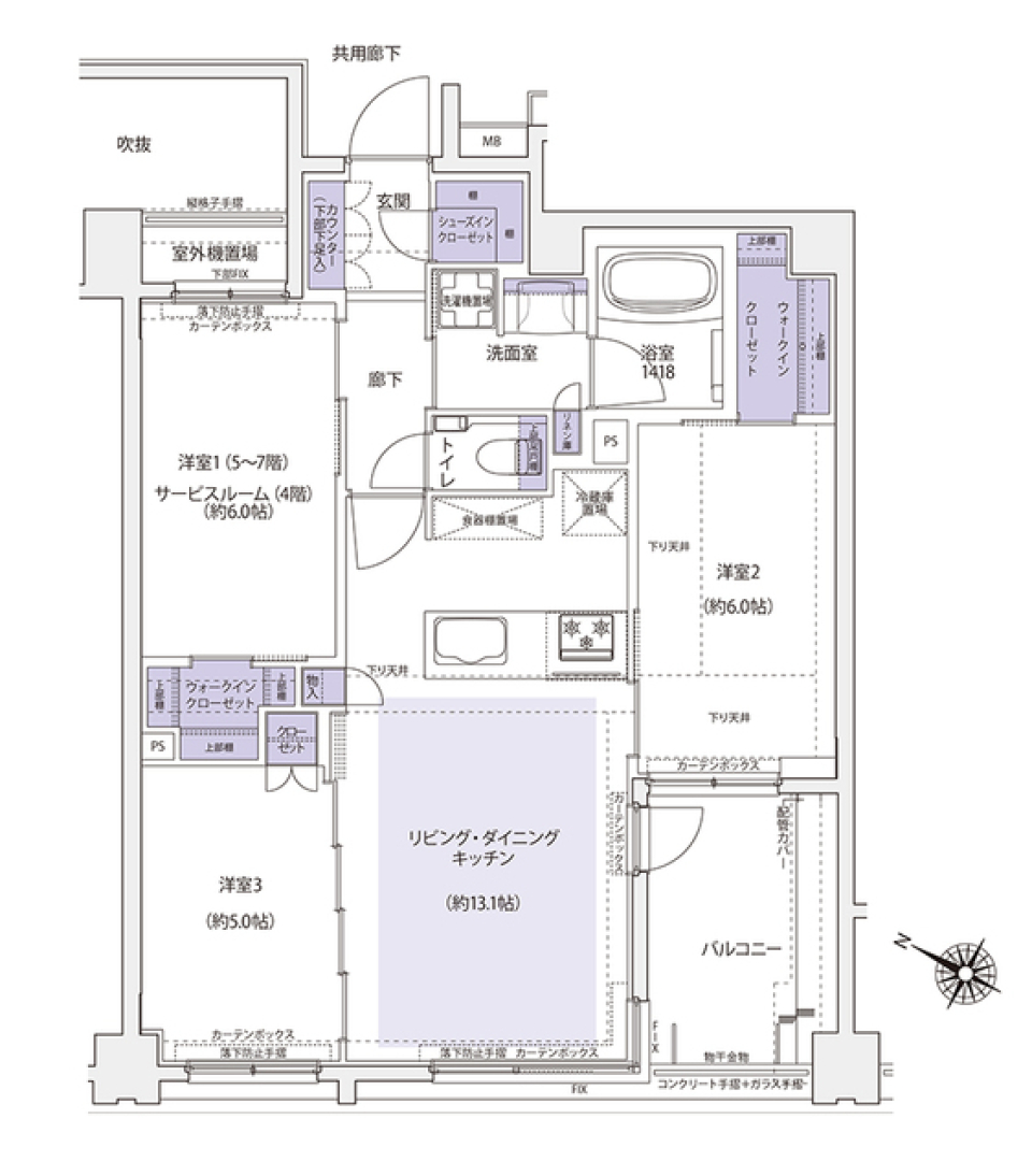 ＫＤＸレジデンス横濱紅葉坂　605号室の間取り図