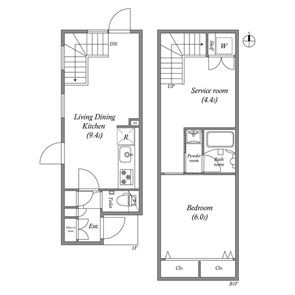 ＬＥＧＡＬＡＮＤ神楽坂　１０１号室［ペット可］の間取り図