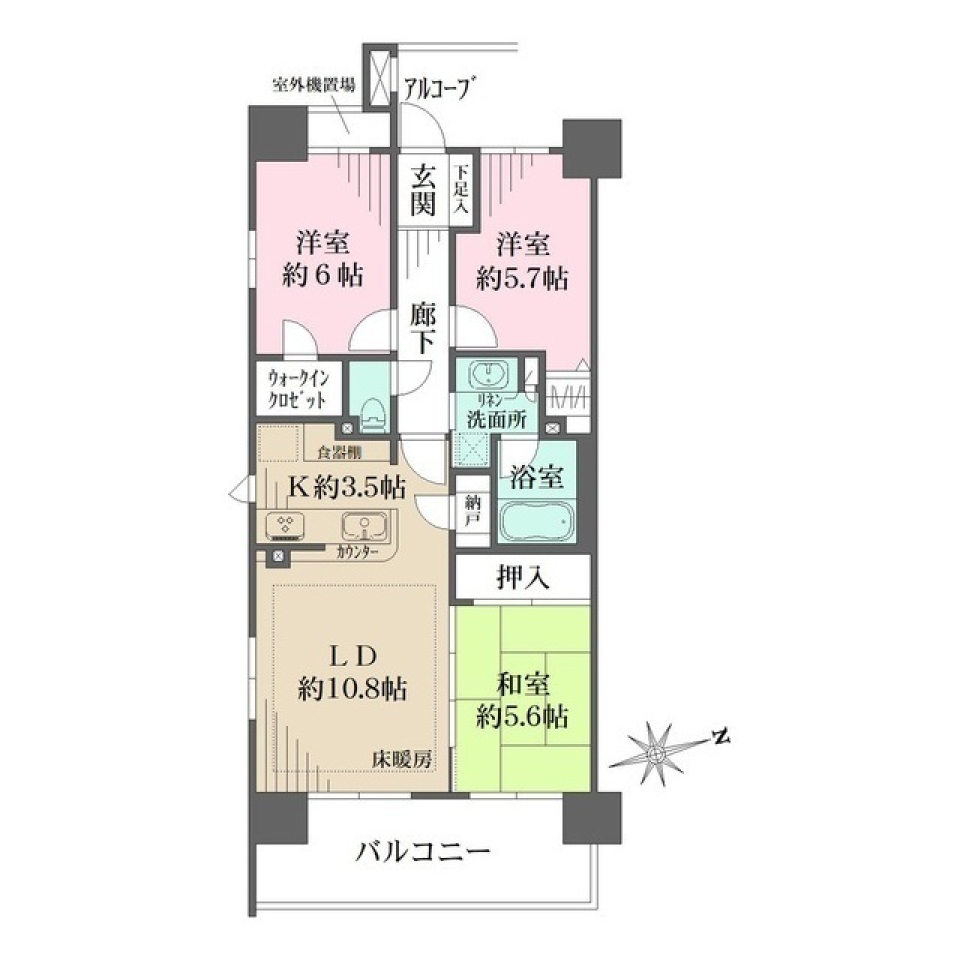 レヴィ浅草リバーフロント　801号室の間取り図