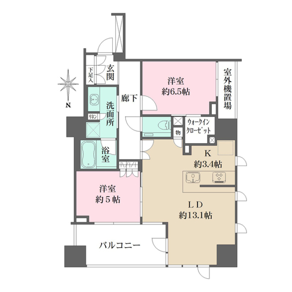 ザ・パークハウス恵比寿　1403号室の間取り図