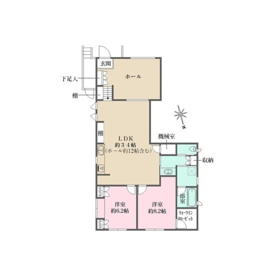世田谷区代沢２丁目戸建の間取り図