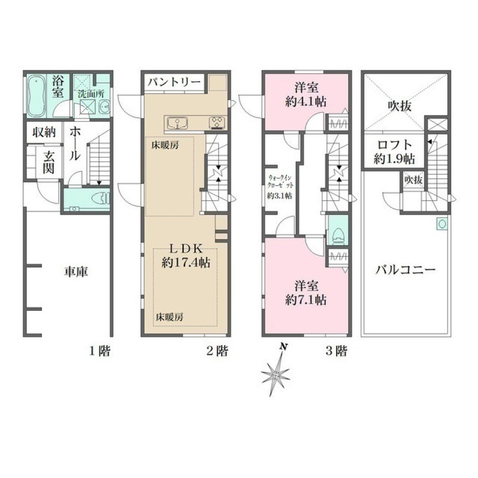 文京区白山２丁目戸建　1号室の間取り図