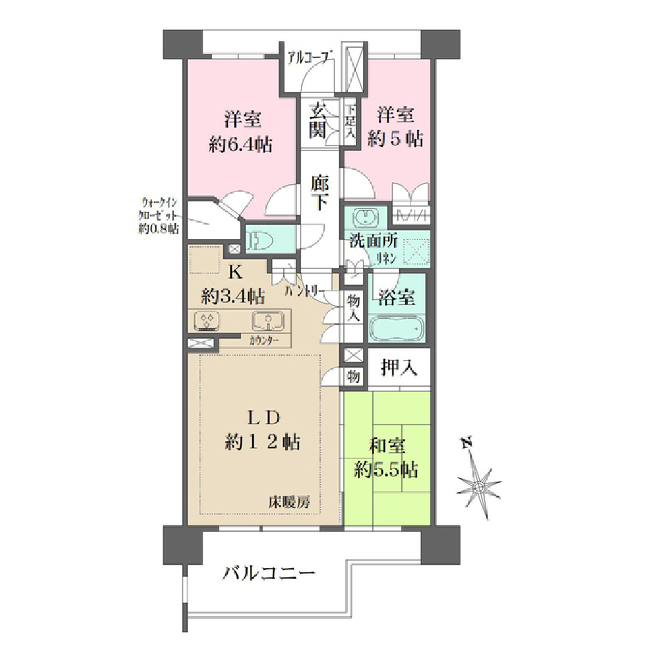 ＢＥＬＩＳＴＡ千歳船橋　306号室の間取り図