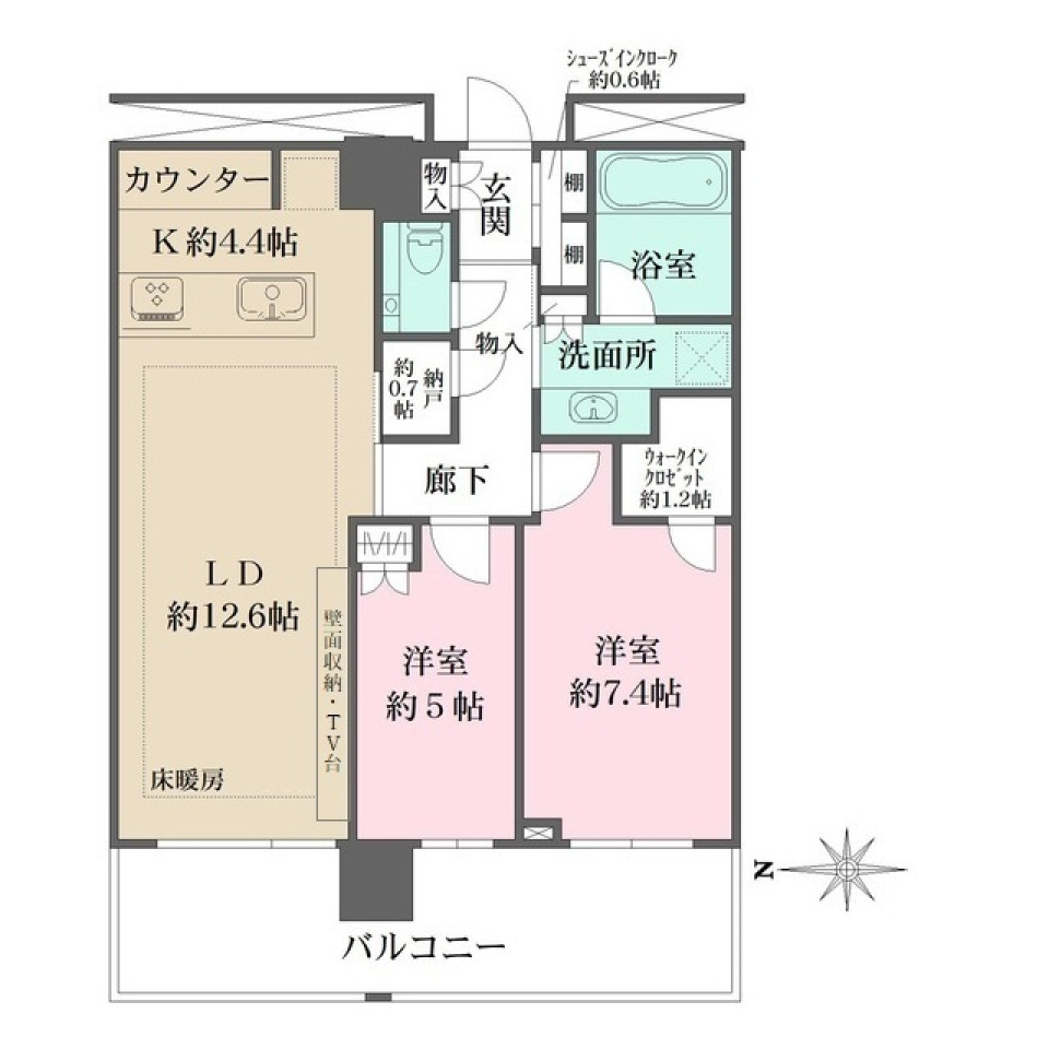 グランドメゾン白金の杜ザ・タワー　2310号室の間取り図