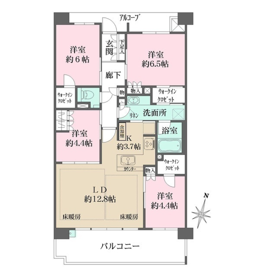 ヒルトップ横浜山手レジデンス　フォレストレジデンス F608の間取り図